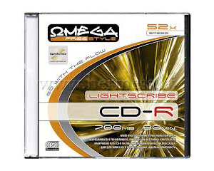 Diski CD-R Lightscribe, Slim kastt 10gab.
